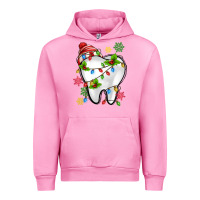 Fuchsia Pink Christmas Teeth Dentist Urban Hoodie - MaliasSmallBusiness