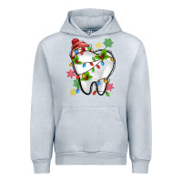 Heather Grey Christmas Teeth Dentist Urban Hoodie - MaliasSmallBusiness