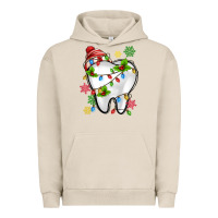 Pigment French Oak Christmas Teeth Dentist Urban Hoodie - MaliasSmallBusiness