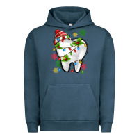 Pigment Midnight Navy Christmas Teeth Dentist Urban Hoodie - MaliasSmallBusiness