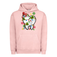 Pigment Salmon Christmas Teeth Dentist Urban Hoodie - MaliasSmallBusiness