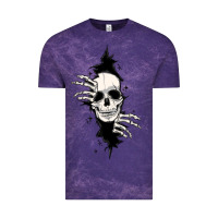 Cloud Purple skull in the wall file Vintage Tee - MaliasSmallBusiness