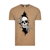 Vintage Coffee skull in the wall file Vintage Tee - MaliasSmallBusiness