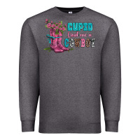 Charcoal Heather velantines day cupid find me a cowboy Premium Sweatshirt - AdoDesignShop