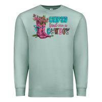 Seafoam velantines day cupid find me a cowboy Premium Sweatshirt - AdoDesignShop