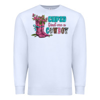 White velantines day cupid find me a cowboy Premium Sweatshirt - AdoDesignShop