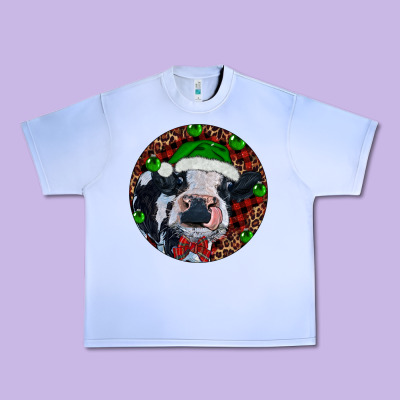 Baby Cow Christmas Urban Heavy Tee Designed By Ranaportraitstore