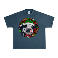 Midnight Navy Baby Cow Christmas Urban Heavy Tee - RanaPortraitStore