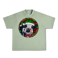 Oil Green Baby Cow Christmas Urban Heavy Tee - RanaPortraitStore