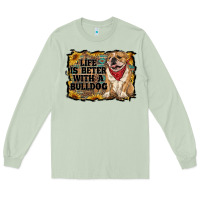 Matcha life is better with a bulldog Long Sleeve Tee - RanaPortraitStore