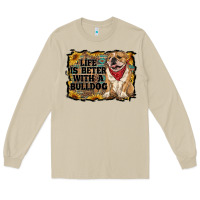 Mushroom life is better with a bulldog Long Sleeve Tee - RanaPortraitStore