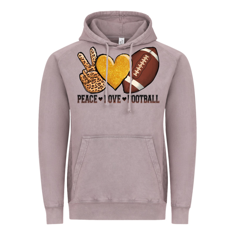 Peace Love Football Revize Vintage Hoodie by AdoDesignShop | Teevron