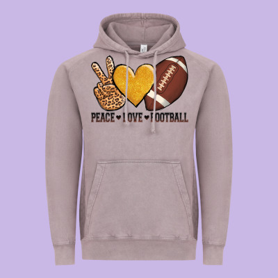 Peace Love Football Revize Vintage Hoodie Designed By Adodesignshop