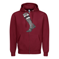 Burgundy black sock fa element Zipper Hoodie - FaDigitalArtStudio