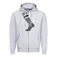 Heather Grey black sock fa element Zipper Hoodie - FaDigitalArtStudio