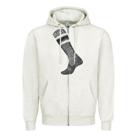 Oatmeal Heather black sock fa element Zipper Hoodie - FaDigitalArtStudio