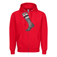 Red black sock fa element Zipper Hoodie - FaDigitalArtStudio