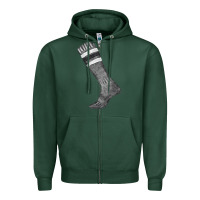 Sports Green black sock fa element Zipper Hoodie - FaDigitalArtStudio