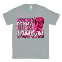 Heather Grey I Fought For My Life and I Won Breast Cancer Classic Tee - texasbilliewilder