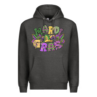 Charcoal Heather mardi gras Premium Hoodie - MaliasSmallBusiness