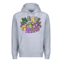 Heather Grey mardi gras Premium Hoodie - MaliasSmallBusiness
