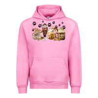 Fuchsia Pink Dog Mom Coffee Lover Coffee Cups Urban Hoodie - MaliasSmallBusiness