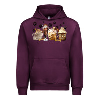Mauve Wine Dog Mom Coffee Lover Coffee Cups Urban Hoodie - MaliasSmallBusiness