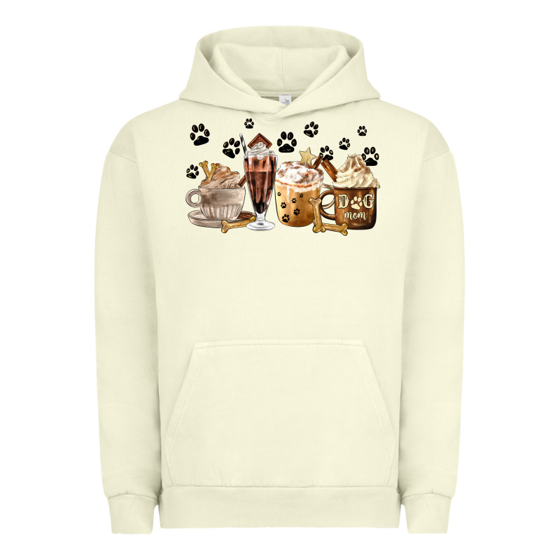 Dog Mom Coffee Lover Coffee Cups Urban Hoodie by MaliasSmallBusiness | Teevron