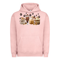 Pigment Salmon Dog Mom Coffee Lover Coffee Cups Urban Hoodie - MaliasSmallBusiness