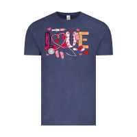 Vintage Denim love nurse valentines day Vintage Tee - MaliasSmallBusiness