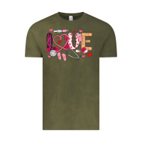 Vintage Olive love nurse valentines day Vintage Tee - MaliasSmallBusiness