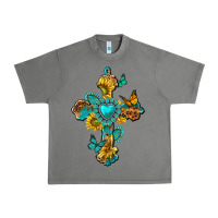 Tornado western cross with gemstone and sunflowers Urban Heavy Tee - texasbilliewilder