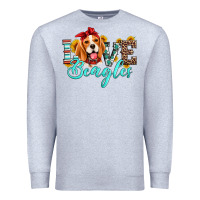 Heather Grey love beagles Premium Sweatshirt - Artiststas