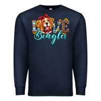 Navy love beagles Premium Sweatshirt - Artiststas