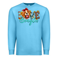 Ocean Blue love beagles Premium Sweatshirt - Artiststas