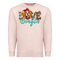 Pale Pink love beagles Premium Sweatshirt - Artiststas