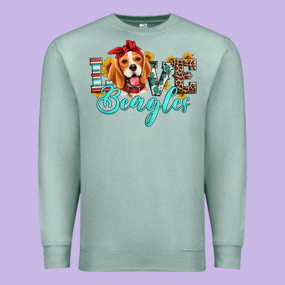 Love Beagles Premium Sweatshirt Designed By Artiststas