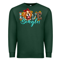 Sports Green love beagles Premium Sweatshirt - Artiststas