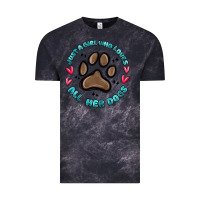Cloud Black just a girl who loves all her dogs Vintage Tee - MaliasSmallBusiness