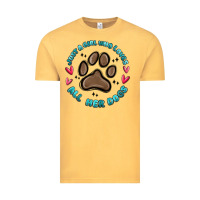 Vintage Mustard just a girl who loves all her dogs Vintage Tee - MaliasSmallBusiness