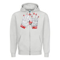 Dove Grey batting gloves Zipper Hoodie - FaDigitalArtStudio