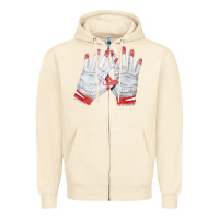 Sandshell batting gloves Zipper Hoodie - FaDigitalArtStudio