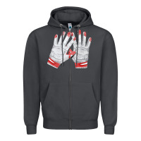 Smoke batting gloves Zipper Hoodie - FaDigitalArtStudio