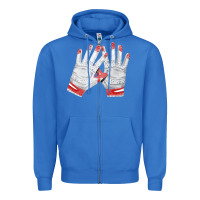 True Royal batting gloves Zipper Hoodie - FaDigitalArtStudio