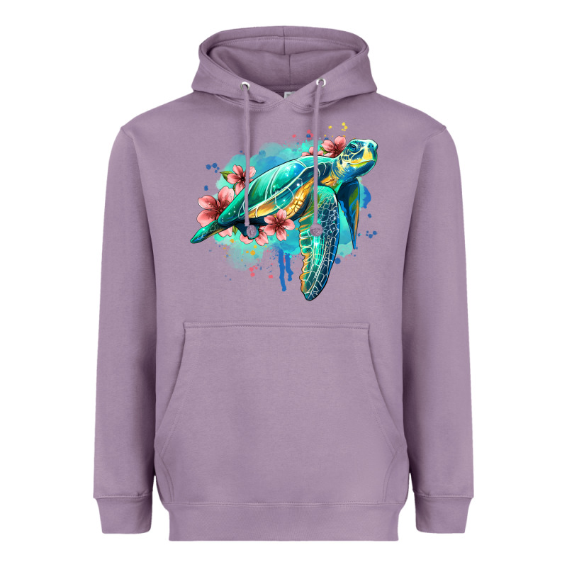 Floral Turtle Heavyweight Hoodie by Jasminsmagicworld | Teevron
