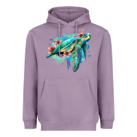 Lavender floral turtle Heavyweight Hoodie - Jasminsmagicworld