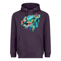 Plum floral turtle Heavyweight Hoodie - Jasminsmagicworld