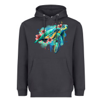 Smoke floral turtle Heavyweight Hoodie - Jasminsmagicworld