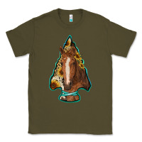 Army Green arrowhead horse Classic Tee - RanaPortraitStore
