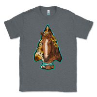 Charcoal Heather arrowhead horse Classic Tee - RanaPortraitStore